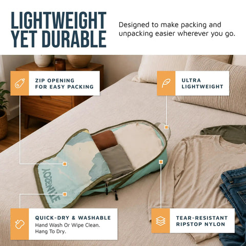 Open Slick Ultra Lightweight Compression Packing Cubes 7 Piece Set For Travel Luggage Organizers Expandable Bags For Checked Luggage.