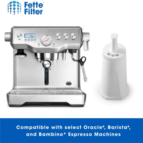 Replacement Water Filter For Breville Oracle Claro Swiss To Boost Your Home Brew Game On Barista Pro Barista Touch Bambino And Dual Boiler Espresso Machines Pack Of 3 Comparable To BES008WHT0NUC1 next to espresso machine
