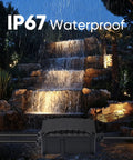 IP67 Outdoor Waterproof Junction Box With 1 In 2 Out Cable Glands Enclosure in outdoor rainy setting