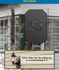 Durable Outdoor Siding Light Mounting Block Kit With Built In Electrical Box Black Vinyl Siding Block For Half Inch Double Weatherproof Mounting Plate Easy Install 1 Pack, size detail