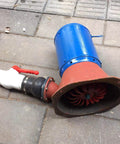 5000W Water Turbine Generator 220V Hydroelectric Power System, blue and red shell, for rivers and mountains use