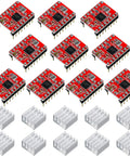 Alt Tag: Dope 10 Pack Stepper Motor Driver Modules With Heat Sinks For A4988 Stepstick Controllers Micro Step Ready For 3D Printing