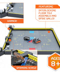 BattleBots Arena MAX Remote Control Robot Toy Set With Over 30 Pieces For Kids 8 And Up featuring interlocking floor and spike walls