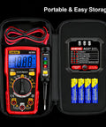 Pro Grade All In One Electrical Testing Kit With Digital Multimeter Non Contact Voltage Tester And Outlet Tester in case
