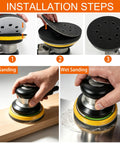 Installation steps for 120 Piece 5 Inch 8 Hole Sanding Discs Kit With Interface Pad Wet Dry Sandpaper Set Grit 80 To 3000