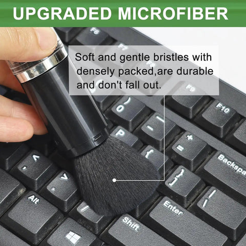 Four Pack Microfiber Duster Brush Set For Keyboards Phones Cars And More, Ultra Soft Fibers cleaning keyboard keys