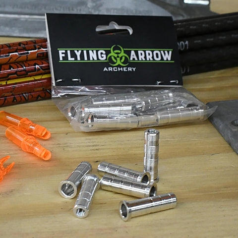 100 Grain Stainless Steel Arrow Inserts For 0.244 Inch ID Arrows FOC Weight To Boost Spine And Flight Fits 244 ID Arrows Like F5 Nucleus Quake