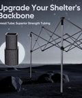 Heavy Duty 10x20 Pop Up Canopy Tent frame with bread tube feature for commercial grade instant shelter.