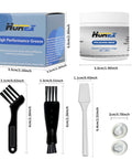 Smooth PTFE Silicone Lubricant For 3D Printers kit with grease jar, brushes, and spatula for reducing friction and wear.
