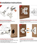 Installation guide for Two Pack Full Overlay Frameless Soft Close Concealed European Cabinet Hinges For Kitchen Doors Clip On 3 Way Adjustable 105 Degree Opening 35mm Cup Diameter 45mm Screw Hole Spacing Premium Quality Hardware.