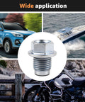 Two Pack Oil Drain Plug Kit With Crush Washer Gasket 32195AA021 803916010 wide application auto marine