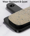 Close-up of Beefy Stopping Power Low Noise Resin Disc Brake Pads For Mountain Bikes, textured surface and black base detail.