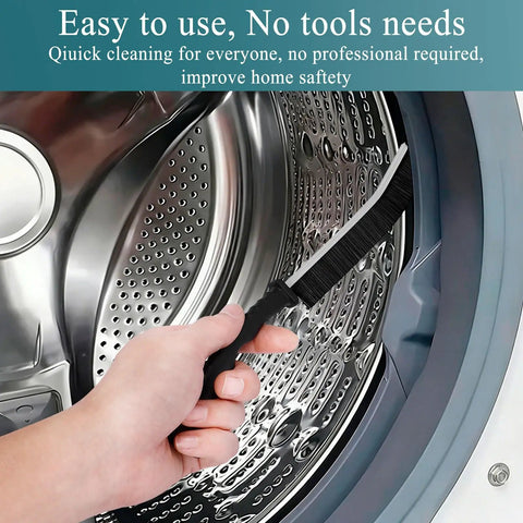 Go To All In One Dryer Vent Cleaner Brush And Lint Remover Kit With Flexible Extendable Handle For Dryer Vents, AC Coils, Refrigerator Coils, Dust Collectors, Condenser Units And More. Hand cleaning washing machine drum.