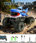 Beast Amphibious Remote Control Shark Monster Truck For Water Play, 4WD All Terrain Off Road RC Car with accessories