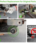 Installation of Golf Cart Spring Bushing Kit for EZGO TXT Medalist 1994 Up and Club Car DS 1981 Up, showing rubber bushings.