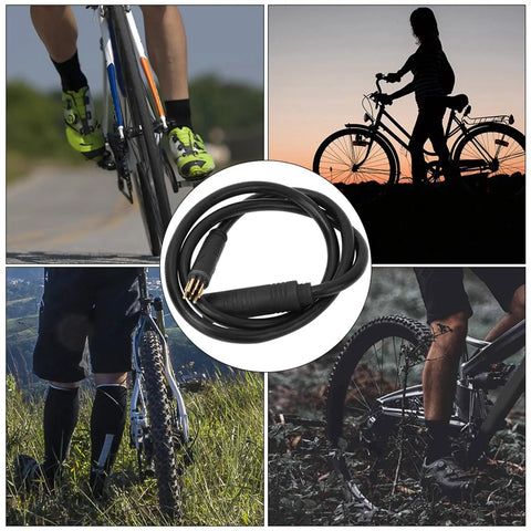 Sealed Nine Pin Ebike Extension Cable From Female To Male Wire Replacement For Outdoor Ready Electric Bike Conversion Kit Plug And Play Water Resistant Connector With Durable Weatherproof Seal One And A Half Meter Length