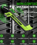 Plug-and-Play 3-In-1 Electrical Troubleshooter Circuit Breaker Locator, GFCI Outlet Tester, And Circuit Tracer With LCD Display, Wide 90 To 250V Range, Quick Diagnostic Tool For DIYers And Pros At Home, non-contact voltage tester in black and green