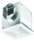 Built Tough Bathroom Vent Fan With 157 CFM 1.5 Sones 120V Six Inch Duct 20 Gauge Steel Housing White Finish