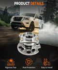 Rear Wheel Bearing Hub Assembly 2 Pack For Toyota Highlander 2004 To 2013 Venza 2009 To 2016 Lexus RX330 with car background