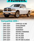Ram 1500 2500 3500 Transmission Oil Pan Filter Kit With Replacement Pan Gasket compatibility list shown with truck image