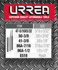 5 Piece Striking Tool Set With Chisels, Drift Pins And Punches, Black Oxide Coating size chart