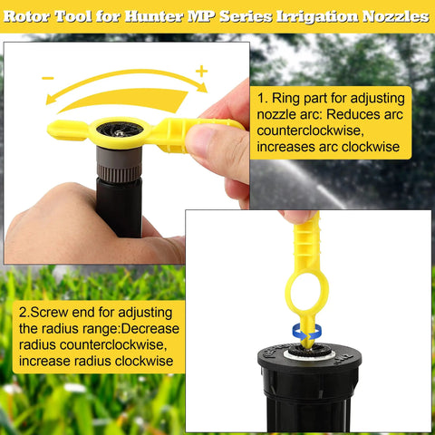 Sprinkler Tool Kit For Quick Irrigation Fix Compatible With Hunter MP Rotator PGP And Rain Bird 5000 Series Rotor Adjustment