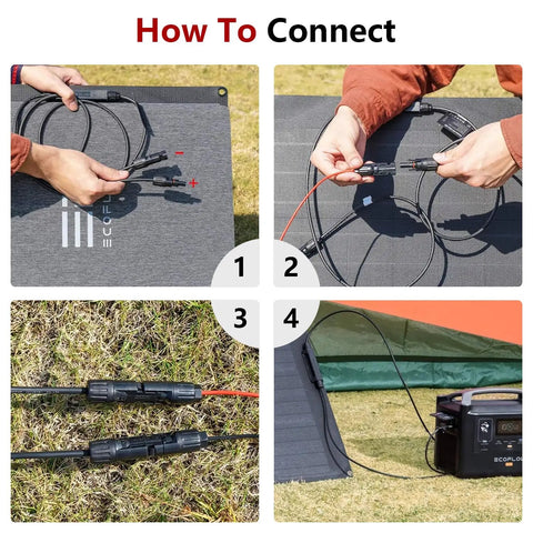Connecting 16 Ft Solar To XT60i Charging Cable Extension For RC Drones And Solar Generators to solar panels and generator.