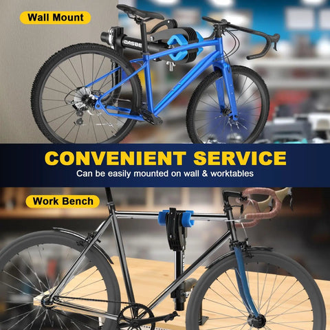 Bent Wall Mount Bike Repair Stand With Adjustable Clamp For Road And Mountain Bikes, Easy Install Maintenance Rack