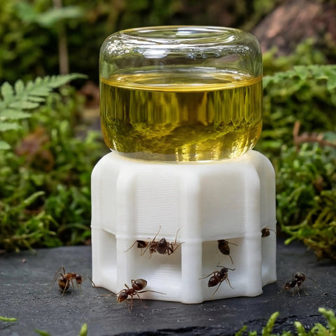 ByFormica Ant Feeder Micro Capillary System One Milliliter Gravity Fed Liquid Food Dispenser With Plastic Base Set Of Sixteen Compact Ports For Easy Discovery And Feeding Indoor Or Outdoor Insect Habitat Setup