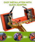Beefy Point Four Inch Thick Heavy Duty Skid Steer Attachment Plate With 2 Inch Trailer Hitch Receiver 3000 Lbs Capacity installation