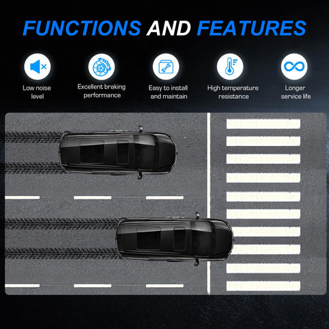 ILONPA front ceramic disc brake pads set with hardware for Nissan/Infiniti/Suzuki models (4 pcs)