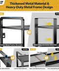 Comparison chart showing Wall Mount Power Tool Organizer With Seven Cordless Drill Holders, highlighting metal frame design.