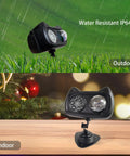 All-In-One Christmas Halloween Projector Lights With 2 Heads 16 Slides Pro 96 Patterns 3D Ocean Wave Ripple Projections Waterproof