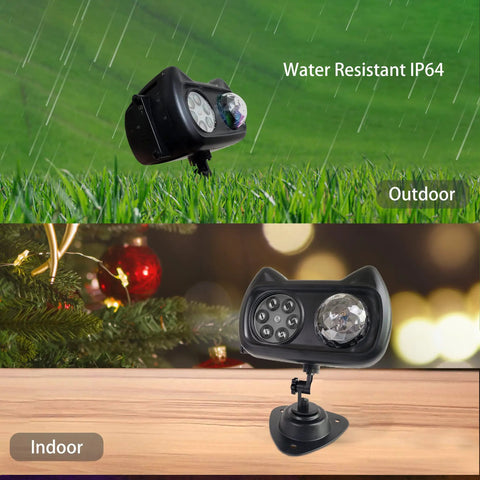 All-In-One Christmas Halloween Projector Lights With 2 Heads 16 Slides Pro 96 Patterns 3D Ocean Wave Ripple Projections Waterproof