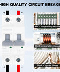 63 Amp DC Solar Disconnect Switch Isolator 1000V for Solar Power Weatherproof RV Breaker Box with arc extinguishing module