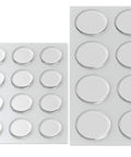 Round Clear Adhesive Bumpers Combo Large And Medium Self Stick Rubber Pads For Glass Table Tops Furniture Laptops And Mirrors Protect Your Stuff 20 Pcs Transparent
