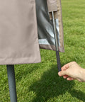 Premium 6 To 9 Foot Patio Umbrella Cover With Waterproof Oxford Fabric Zipper And Rod showing all weather protection