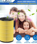 Replacement True HEPA Filter For Homedics Air Purifier 5 In 1, AP-T40FL And AP-T45 Compatible, cylinder filter next to family