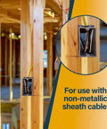 Pack of 4 Plastic Electrical Box Grey Outlet Box Single Gang New Work Junction Box With Captive Nails 20 Cu In Capacity Built To Last 3-5/8 In Length, 2-1/8 In Width, 3-1/4 In Depth Durable PVC For Outlets Switches Receptacles installed in wood framing