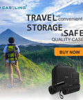 Hella Tough EVA Travel Case Perfectly Fits Franklin Prosensor M210 And Legacy Models against a mountainous backdrop.