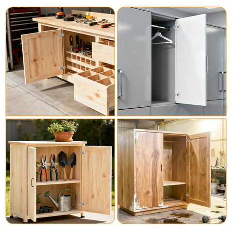 Four Pack One And Three Eighths Inch Overlay Regular Cabinet Hinges For Kitchen Face Frame Doors Self Closing with Quick Close