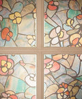 Self Adhesive Privacy Glass Window Film Venetian Garden Pattern for Windows Doors Showers and Glass Tabletops DIY Friendly