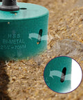 Qjaiune 2 3/4in (70mm) bi-metal hole saw with arbor; green HSS cutter for wood/plastic/drywall