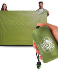 Ultra Large Waterproof Emergency Sleeping Bag For Survival And Hypothermia Prevention Lifesaver Multi Person Bivvy Sack Green