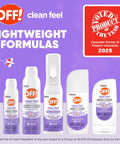 Display of Clean Feel Insect Repellent Aerosol With 20 Percent Picaridin for Mosquitoes Ticks and Flies, lightweight formula variety.