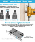 Mortise Lock Jig Kit For Wooden Doors With 3 Tungsten Steel Cutter Blades guide on choosing cutter head size