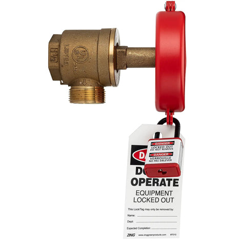 Heavy Duty Gate Valve Lockout Cover Made From Recycled Plastic Fits 2.25 To 5 Inch Valves And Keeps Valve Shutdown Safe During Maintenance