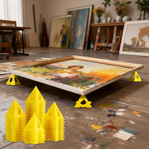 36 Pack Mini Painter Pyramid Stands For Painting And Pouring Nonstick Triangle Cone Tripods Elevate Cabinets Canvas And Woodworking Projects Riser Support For DIY Pros And Artists under a canvas