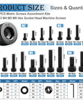 All In One 2000 Piece Metric Screw Kit With M2 Through M6 Machine Screws Hex Socket Head Cap Bolts Nuts And Washers image