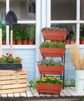 4 Tier Vertical Raised Garden Bed With Legs For Indoor And Outdoor Use, Space Saving Planter For Herbs Vegetables And Flowers